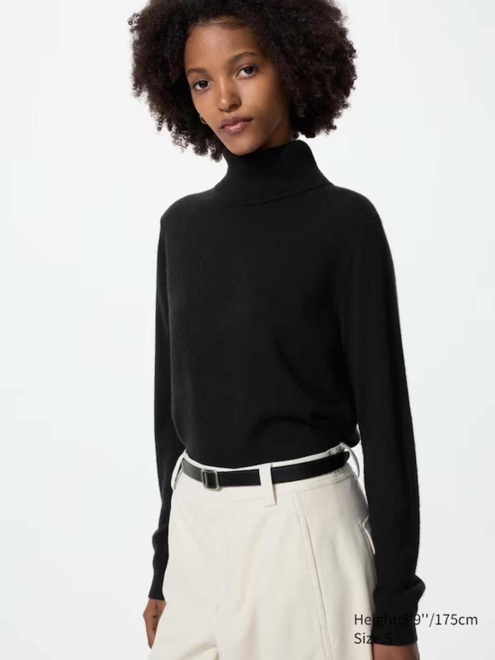 100% cashmere Uniqlo Black Turtleneck Sweater - Women's Knit